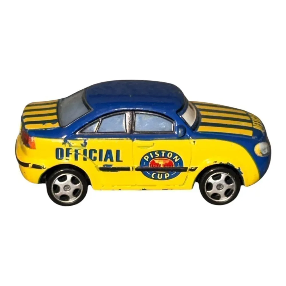 Disney Pixar Race Official Tom Metal Die-Cast 1:64 Blue Yellow Cars EUC